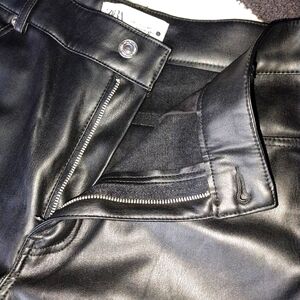 Zara faux leather Jean Style Bootleg Pants